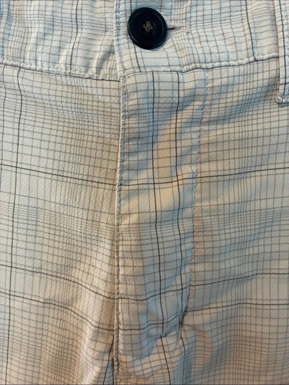 Hurley Size 29-16 Boys Plaid Casual Shorts - White/Gray